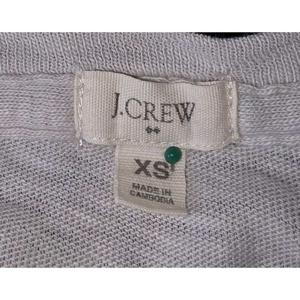 J Crew Factory Womans shirt XS Cotton With Raised Ribbon Embellishment beige - Picture 5 of 6